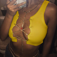 Load image into Gallery viewer, Sexy Metal Chain Cropped Tank Top T-Shirt(AY1832)
