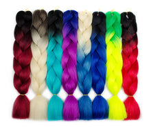 Load image into Gallery viewer, Hot sale gradient color synthetic big braid multi-color dirty braid(AH5053)