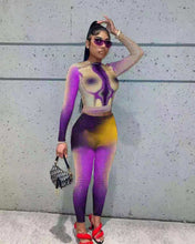 Load image into Gallery viewer, Sexy slim positioning printing fashion two-piece (AY1318)