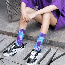 Load image into Gallery viewer, Personality thick thread tie-dye long tube cotton socks(AE4047