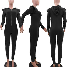 Load image into Gallery viewer, Fashion knitted hooded jumpsuit(AY1482)