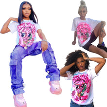 Load image into Gallery viewer, Cartoon print T-shirt top(AY1643)