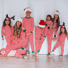 Load image into Gallery viewer, Christmas parent-child striped long sleeve suit(AY1512)