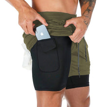 Load image into Gallery viewer, Men's loose pocket double sports shorts(AY1029)