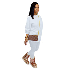 Load image into Gallery viewer, Solid color round neck thickened casual suit(AY1453)