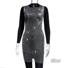 Load image into Gallery viewer, Sexy Rhinestone Mesh Dress (No Lingerie)AY1808
