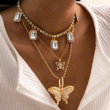 Load image into Gallery viewer, Hot-selling micro-encrusted large butterfly necklace