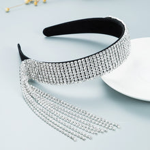 Load image into Gallery viewer, Fashion rhinestone tassel headband(AE4102)