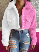 Load image into Gallery viewer, Personality stitching plush short coat(AY1583)