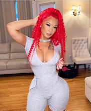 Load image into Gallery viewer, Sexy printed deep V elastic pit strip AY1100