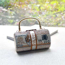Load image into Gallery viewer, Diamond-studded dollar cylinder bag AB2002