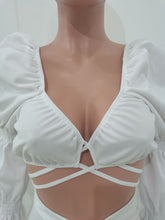 Load image into Gallery viewer, Fashion Lantern Sleeve pleated skirt two piece set AY1932