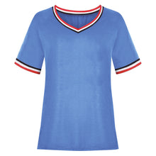 Load image into Gallery viewer, Fashion short sleeve v neck t-shirt(AY1733)