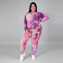 Load image into Gallery viewer, Tie-dye fashion long sleeve casual suit(AY1302)