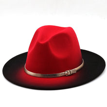Load image into Gallery viewer, Two-tone gradient woolen jazz hat(AE4040)