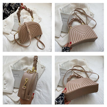 Load image into Gallery viewer, Fashionable pleated half round messenger bag(AB2066)