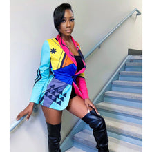 Load image into Gallery viewer, Fashion Print Button Suit Jacket Top(AY1854)