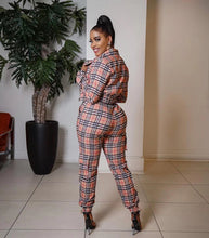Load image into Gallery viewer, Plaid sling coat pants suit(AY1630)