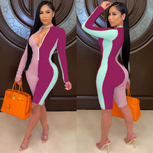 Load image into Gallery viewer, Block stretch five-point leggings AY1117