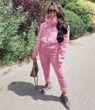 Load image into Gallery viewer, Casual solid color hooded sports suit(AY1383)