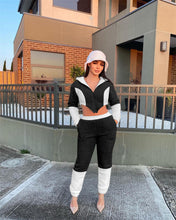 Load image into Gallery viewer, Teddy velvet color matching two-piece suit(AY1463)