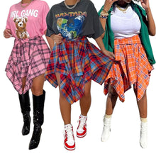 Load image into Gallery viewer, Fashion irregular plaid skirt(AY1783)