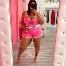 Load image into Gallery viewer, Letter printing two-piece plus suit AY1058