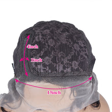 Load image into Gallery viewer, Human hair T-left split hand woven curly small volume wigs(AH5035)