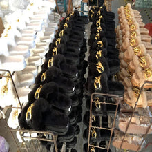 Load image into Gallery viewer, Hot-selling thick-bottomed furry one-word metal slippers