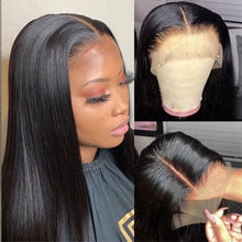 Load image into Gallery viewer, Human hair 150% natural color straight 13*4 lace wig(AH5051)
