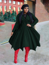 Load image into Gallery viewer, Double-breasted lapel collar trench coat long coat(AY1470)