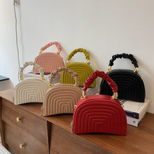 Load image into Gallery viewer, Fashionable pleated half round messenger bag(AB2066)