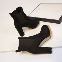 Load image into Gallery viewer, Fashion leopard print thick heel ankle boots(HPSD113)