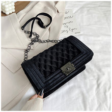 Load image into Gallery viewer, Velvet rhombus chain crossbody bag(AB2044)