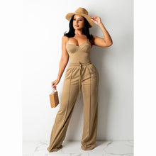 Load image into Gallery viewer, Fashion Camisole Drawstring Wide Leg Suit(AY1720)