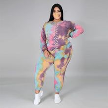 Load image into Gallery viewer, Tie-dye fashion long sleeve casual suit(AY1302)