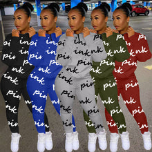 Load image into Gallery viewer, Fashion printed letter sweatshirt fabric sports suit(AY1290
