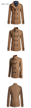 Load image into Gallery viewer, Hot selling men's stand-collar woolen coat jacket