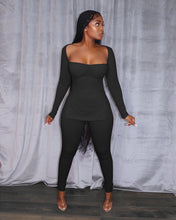 Load image into Gallery viewer, Fashion long-sleeved high-slit pit strip suit(AY1496)