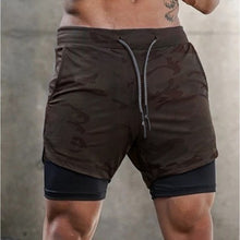Load image into Gallery viewer, Men's loose pocket double sports shorts(AY1029)