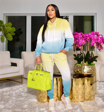 Load image into Gallery viewer, Casual Gradient Printed Sweatshirt Set(AY1456)