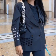 Load image into Gallery viewer, Fashion cutout blazer top