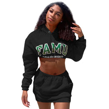 Load image into Gallery viewer, Trendy hip skirt and hooded sweater two-piece suit(AY1378)