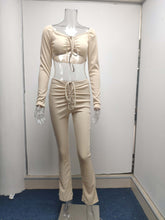 Load image into Gallery viewer, Fashion Square Neck T-Shirt Pants Set