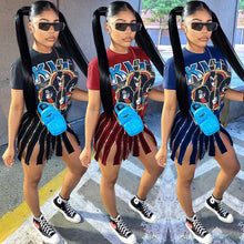 Load image into Gallery viewer, Fashion casual sexy offset cartoon map dress AY1938