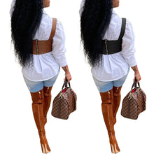 Load image into Gallery viewer, PU sleeveless sling zipper vest(AY1623)