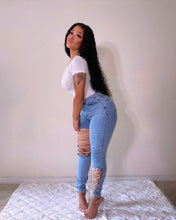 Load image into Gallery viewer, Personality stretch lace-up jeans(AY1433)