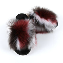 Load image into Gallery viewer, New style ladies colorful plush slippers(HPSD109)