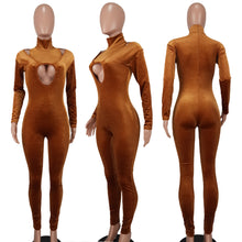Load image into Gallery viewer, Sexy turtleneck velvet jumpsuit(AY1687)