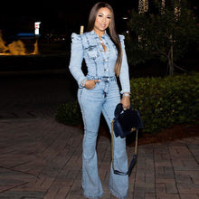 Load image into Gallery viewer, Fashion denim slim jumpsuit(AY1636)